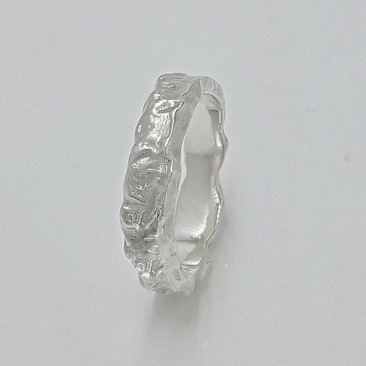 Anillo Superficie Solar de plata de ley hecho a mano