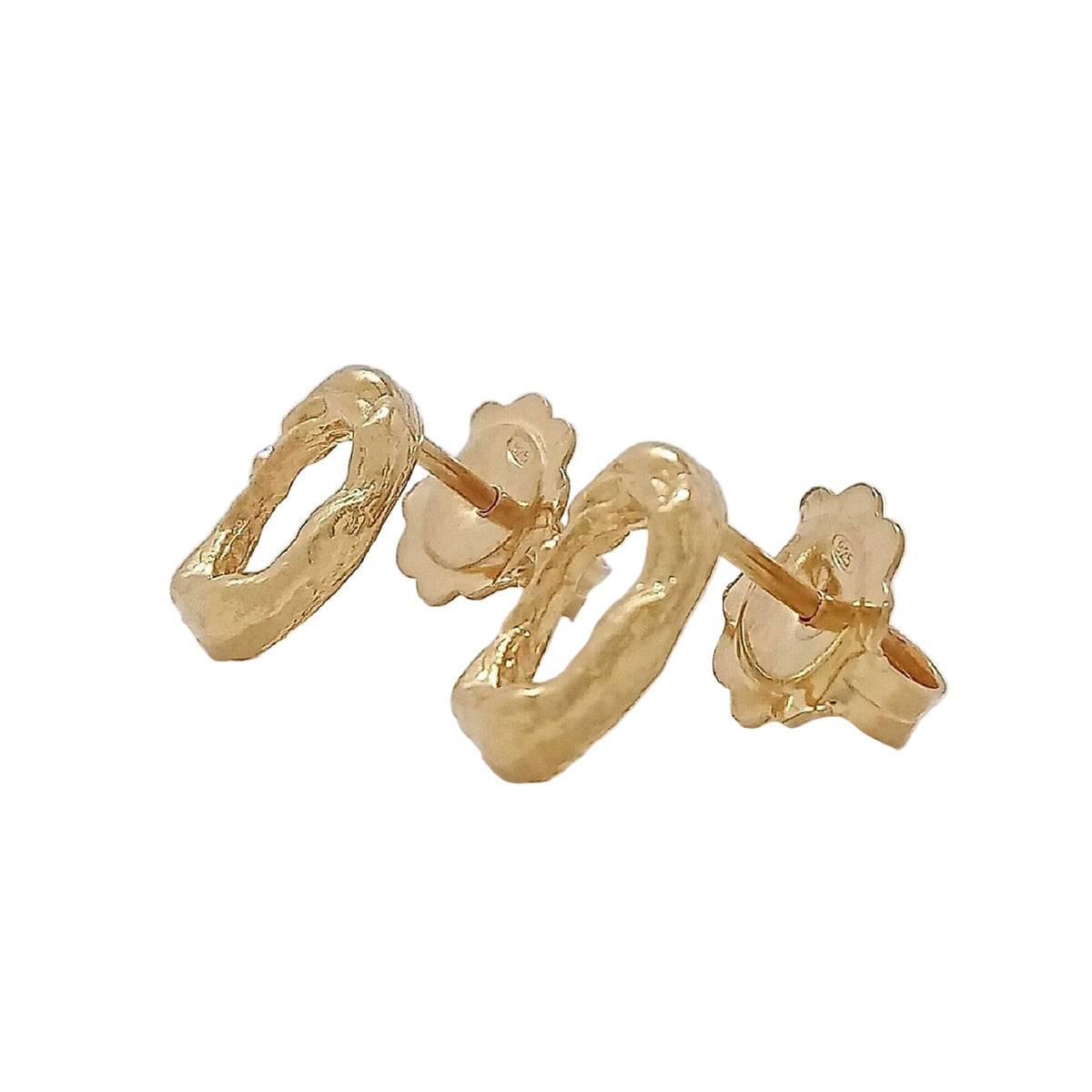 Pendientes Órbita pequeños en oro vermeil