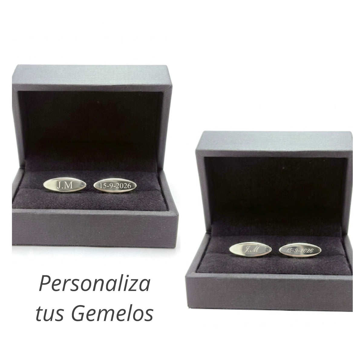 Cierre basculante de plata de ley de los gemelos, donde se hace el grabado personalizado